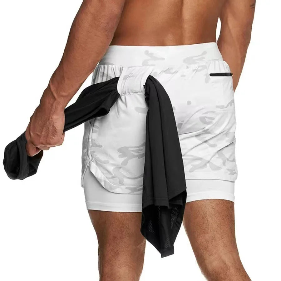 Men Camo Running Shorts
