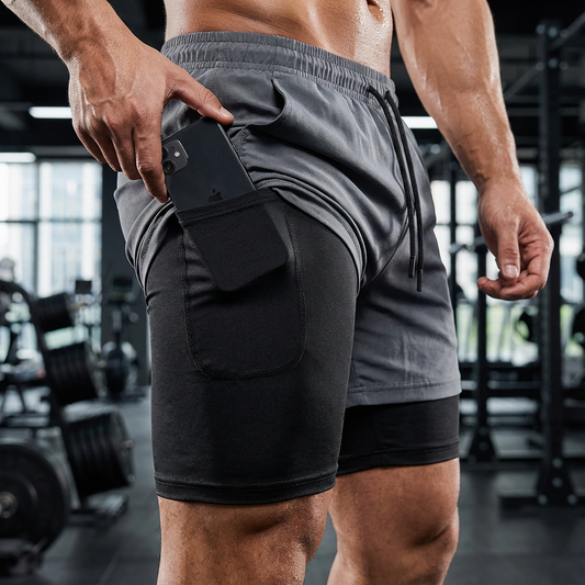 2-in-1 Performance Running Shorts with Secure Phone Pocket