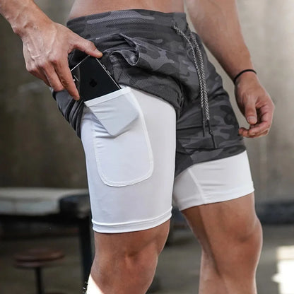 Men Camo Running Shorts